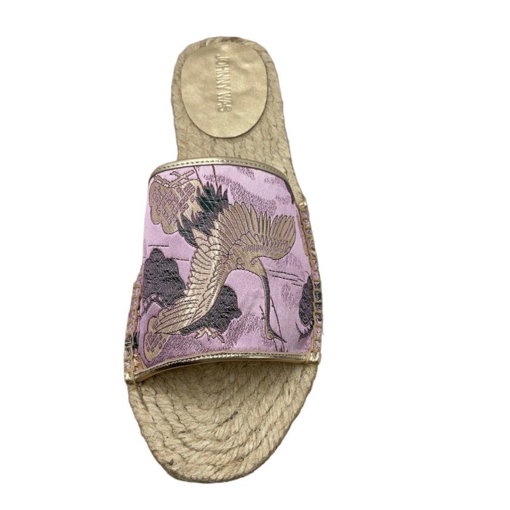 Johnny Was Lilian espadrille slides.